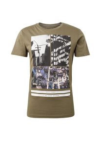 Tom Tailor Denim, Herren T-Shirt, Blau / Oliv / Schwarz / Weiß