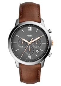 Fossil, Herren Chronograph 'NEUTRA CHRONO, FS5408', Braun / Rosegold / Rauchgrau / Wei&szlig;