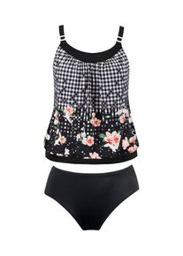 Ulla Popken, Damen Tankini, Schwarz