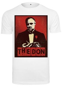Mister Tee, Herren T-Shirt 'Godfather The Don', Feuerrot / Schwarz / Weiß