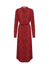 Pieces, Damen Kleid, Rot / Schwarz