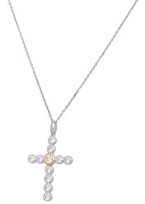 Firetti, Damen Kette 'Kreuz', Gold / Silber