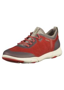 Geox, Herren Sneaker, Greige / Dunkelgrau / Rot