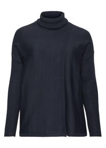 sheego Casual, Damen Rollkragenpullover, Marine / Dunkelblau