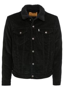 Levi's LEVI'S, Herren Jeansjacke 'TYPE 3 SHERPA TRUCKER', Schwarz
