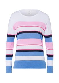 Brax, Damen Pullover 'Liz', Blau / Rosa / Weiß