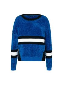 ONE MORE STORY, Damen Colorblock-Pullover, Dunkelblau / Schwarz / Wei&szlig;
