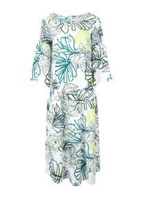 TRIANGLE, Damen Volantkleid, Mischfarben / Wei&szlig;