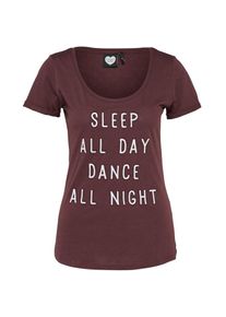 Catwalk Junkie, Damen T-Shirt 'PARTY CRASHER', Burgunder