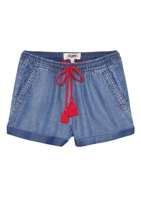 Colorado Denim, M&auml;dchen Shorts 'ALEXIS', Blue Denim / Rostrot