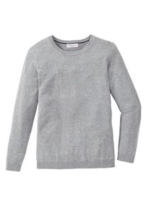 sheego Casual, Damen Basic Pullover, Hellgrau