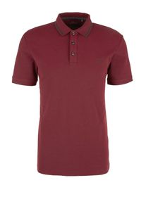 s.Oliver RED LABEL, Herren Poloshirt, Blutrot / Schwarz