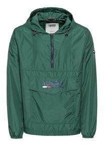 Tommy Jeans, Herren Anorak 'TJM POP OVER ANORAK', Dunkelblau / Dunkelgr&uuml;n / Rot / Wei&szlig;