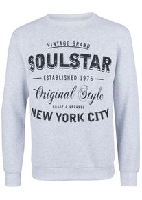 Soulstar, Herren Pullover, Grau / Schwarz