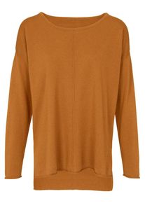Heine, Damen Rundhalspullover, Camel