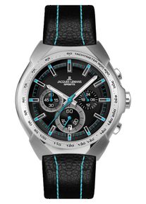 Jacques Lemans, Herren Chronograph 'Sport', Türkis / Schwarz / Silber
