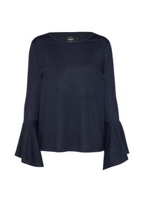 Only, Damen Pullover mit Trompeten&auml;rmel, Dunkelblau