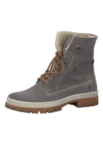 Tamaris, Damen Schn&uuml;rstiefel, Braun / Hellgrau