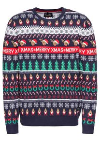 Blend, Herren Pullover, Blau / Gr&uuml;n / Hellrot / Wei&szlig;