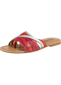 Liebeskind Berlin, Damen Pantoletten, Braun / Pink / Dunkelpink / Silber