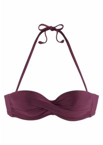 Lascana, Damen Bügel-Bandeau-Top 'Kati', Bordeaux