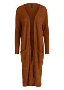 Y.A.S, Damen Langer Strick-Cardigan, Rostbraun
