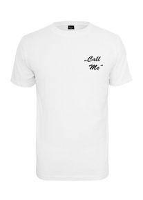 Mister Tee, Herren Shirt 'Call Me', Wei&szlig;