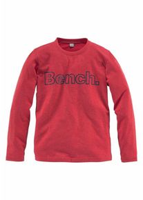 Bench, Langarmshirt, Rotmeliert