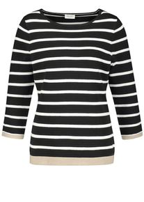 Gerry Weber, Damen Pullover, Hellbeige / Wei&szlig;