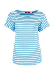 s.Oliver RED LABEL, Damen Shirt, Hellblau / Weiß