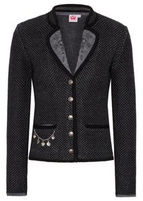 Spieth & Wensky SPIETH & WENSKY, Damen Strickjacke 'Kea', Grau / Schwarz