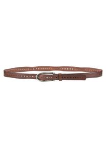 J. JAYZ, Damen Lederg&uuml;rtel &raquo;mit markanten Details&laquo;, Braun / Cognac / Hellbraun