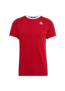 Kappa, Herren T-Shirt 'AUTIN', Rot / Schwarz / Weiß