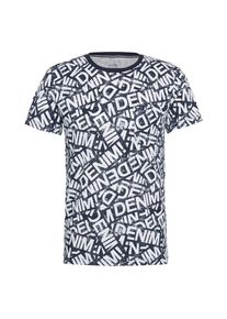 Tom Tailor Denim, Herren Shirt, Nachtblau / Weiß