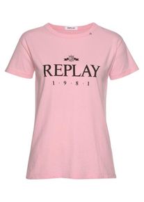 Replay, Damen T-Shirt, Rosa