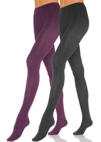 Lavana, Damen Strumpfhosen (2 Stck.), Beere / Schwarz