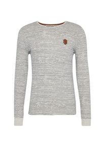 Naketano, Herren Langarmshirt 'Hosenpuper Langen', Beige / Dunkelgrau