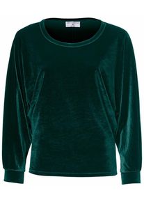 Heine, Damen Samtshirt mit feinem Glanz, Smaragd