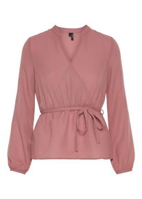V&eacute;ro Moda VERO MODA, Damen V-Ausschnitt Langarmbluse, Altrosa