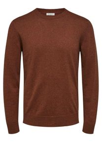 Selected Homme, Herren Rundhalsausschnitt Strickpullover, Rostbraun