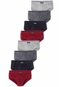 Le Jogger, Herren Slip (8 Stck.), Graumeliert / Bordeaux