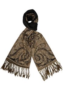 Silvio Tossi, Damen Schal, Hellbeige / Schwarz