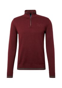 Tom Tailor, Herren Pullover, Pastellgrün / Burgunder