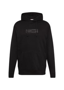 Tommy Jeans, Herren Sweatshirt 'TJM FLEECE EMBROIDERED HOODIE', Basaltgrau / Schwarz