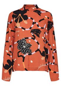 Selected Femme, Damen Oberteil, Dunkelorange / Rosa / Schwarz