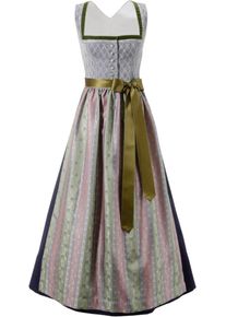 HANNAH, Damen Dirndl lang in leicht schimmernder Optik, Blau / Gr&uuml;n