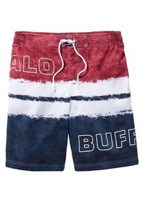 Buffalo, Herren Badeshorts, Navy / Rot / Weiß