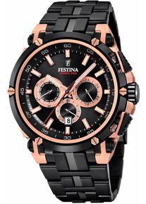 Festina, Herren Chronograph 'F20329/1' (Set, 3 tlg.), Rosegold / Schwarz / Silber / Weiß