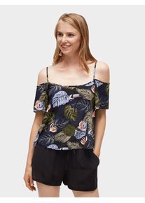 Tom Tailor Denim, Damen Bluse, Mischfarben / Schwarz
