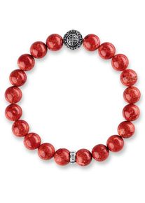 Thomas Sabo, Damen Armband 'Ethno Rot, A1681-062-10', Rot / Schwarz / Silber